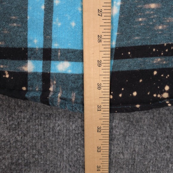 Blue and Black Plaid Casual Button Down Shirt - Picture 9 of 11